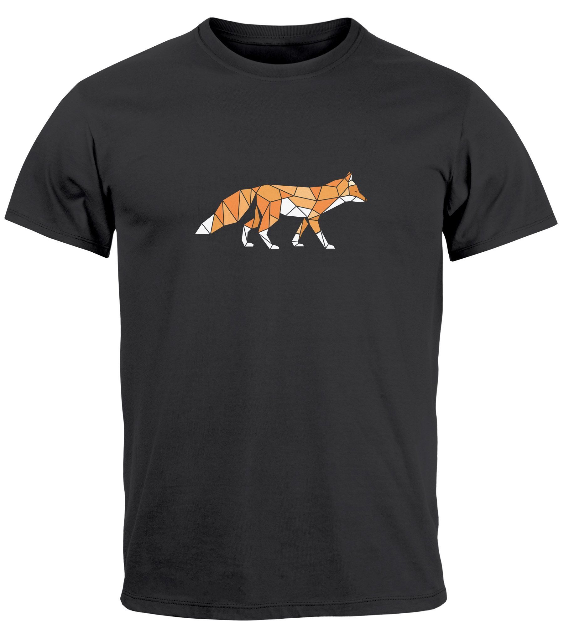 Neverless Print-Shirt Herren T-Shirt Aufdruck Fuchs günstig online kaufen