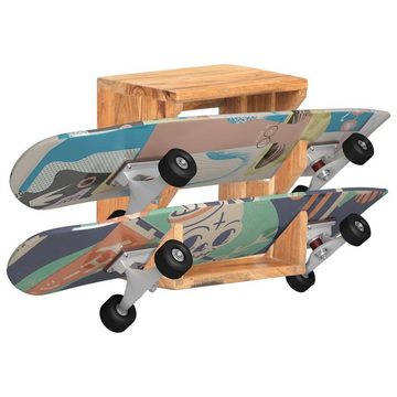 vidaXL Inlineskates Skateboard Wandhalter 25x20x30 cm Akazie Massivholz