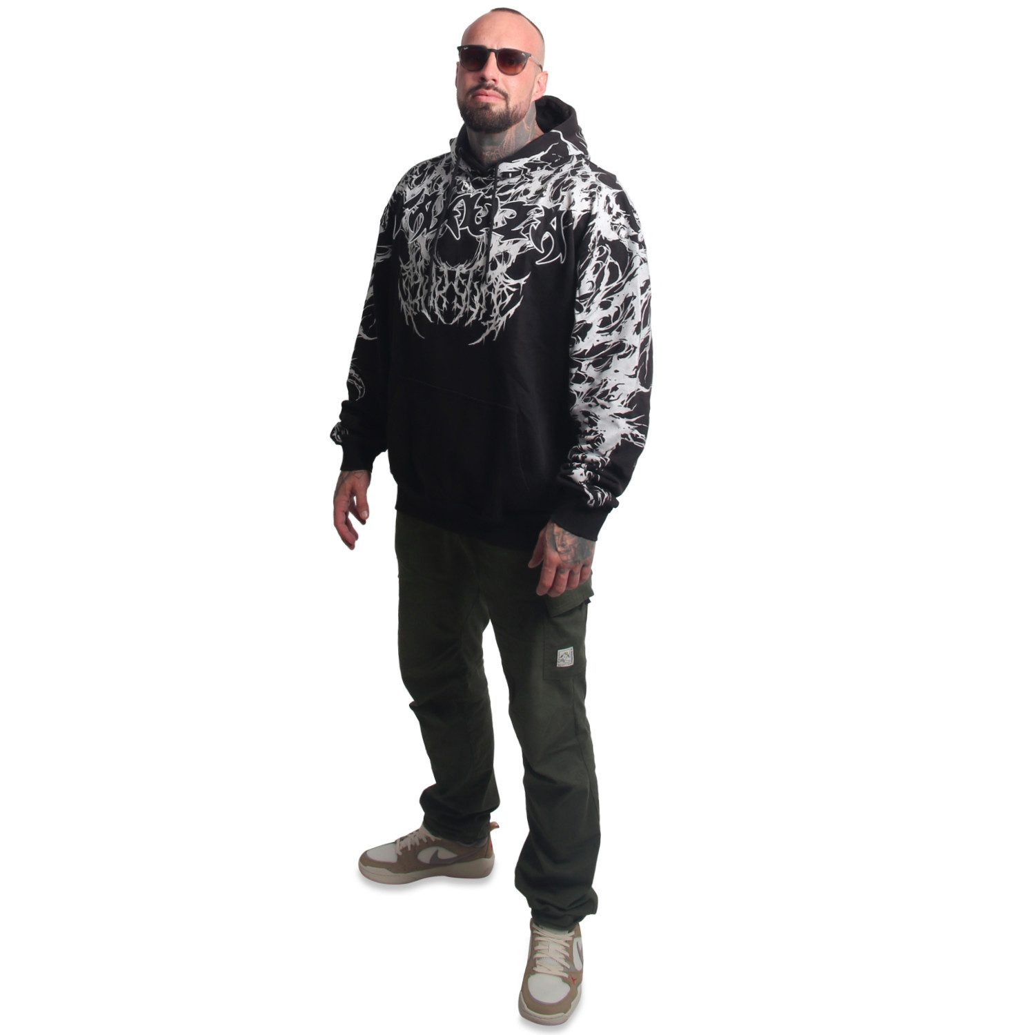 YAKUZA Hoodie Reignz im Oversized Look mit angesagter Acid Waschung