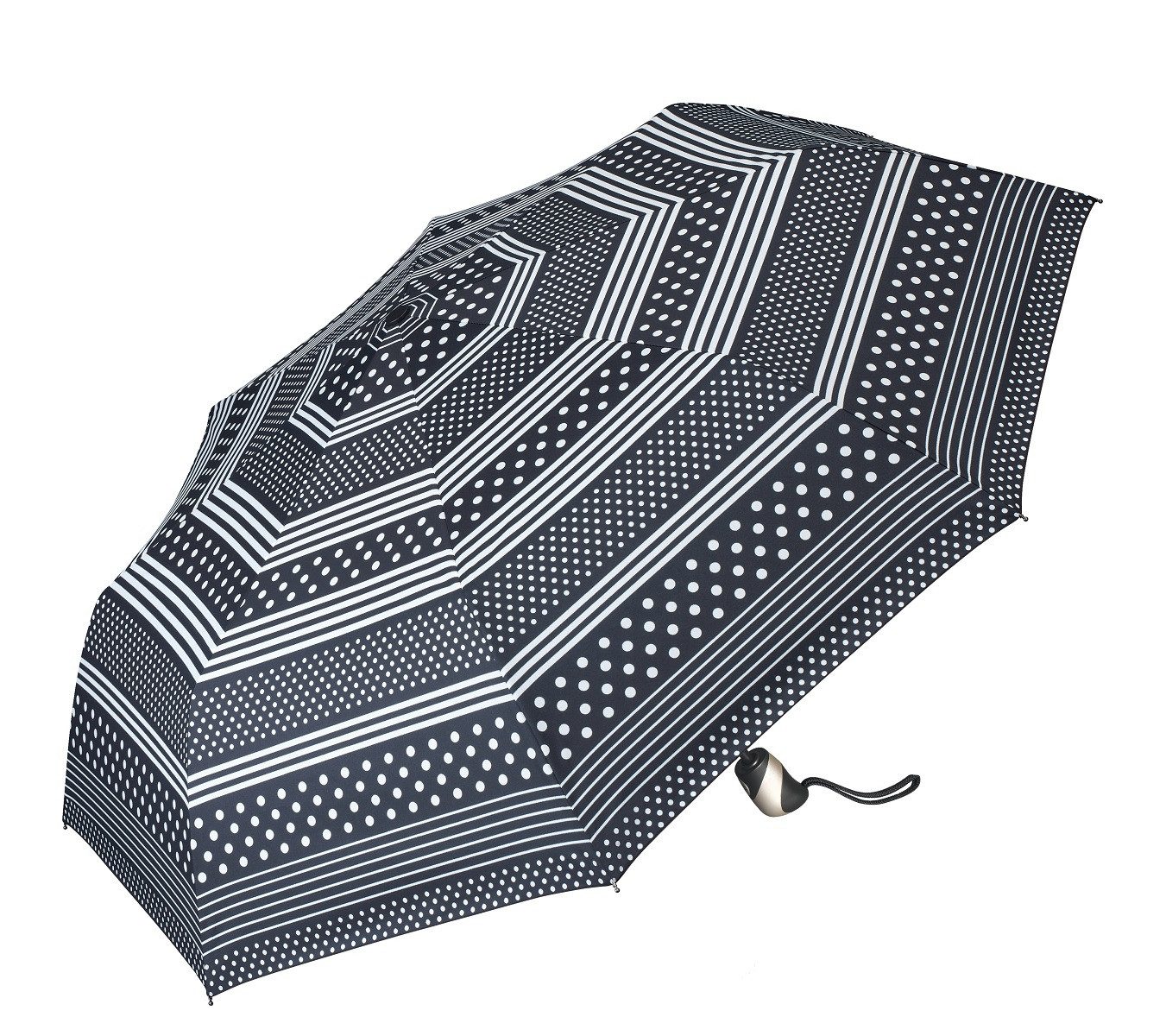 HAPPY RAIN Langregenschirm Selection Easymatic Ultra Light Auf-Automatik Polka Dots, Windproof