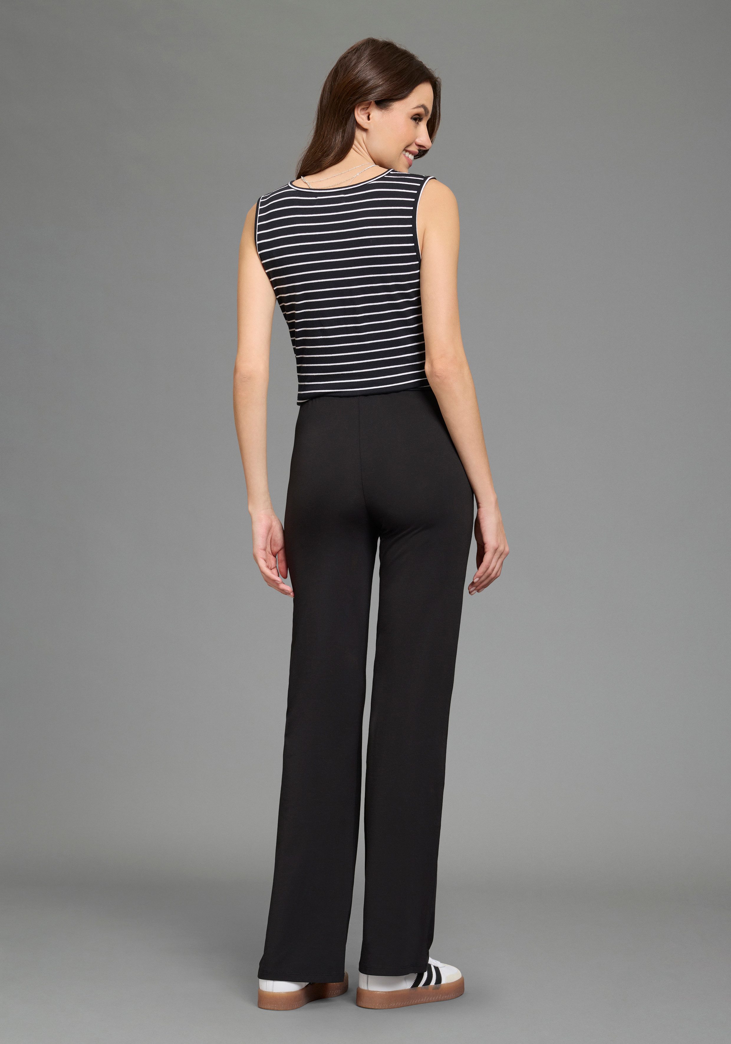 Neun Monate Umstandsleggings 2er Pack Umstands-Leggings mit geradem Bein (Packung, 2-tlg., 2) für Schwangerschaft, aus weicher Baumwollmischung, langer Schnitt