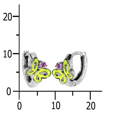 OSTSEE-SCHMUCK Klappcreolen - Schmetterling - Silber 925/000 - Zirkonia (2-tlg)