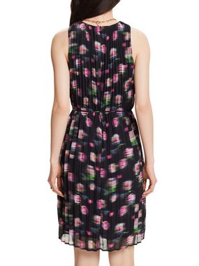 Esprit Minikleid Plissiertes Chiffonkleid mit Print