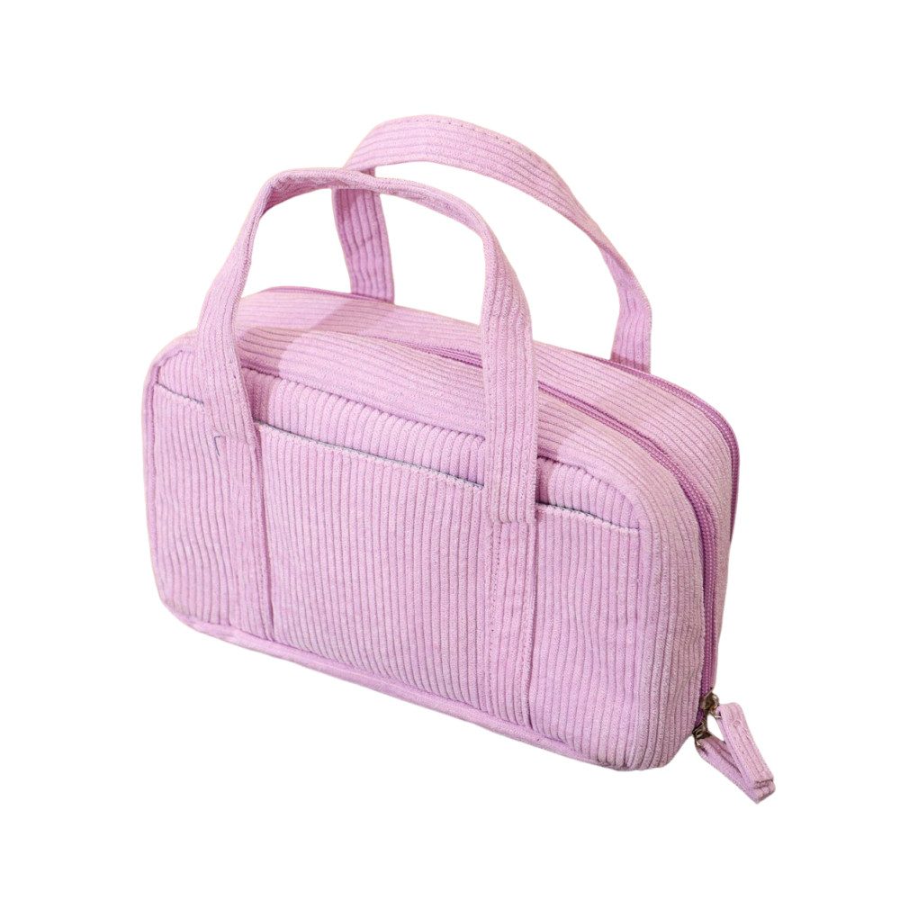 Diwzbyn Federmäppchen Federtaschen, extra große Stiftetasche mit 5 Fächern, Mäppchen, mit weiter Öffnung, weicher Organizer aus Cord mit Reißverschluss