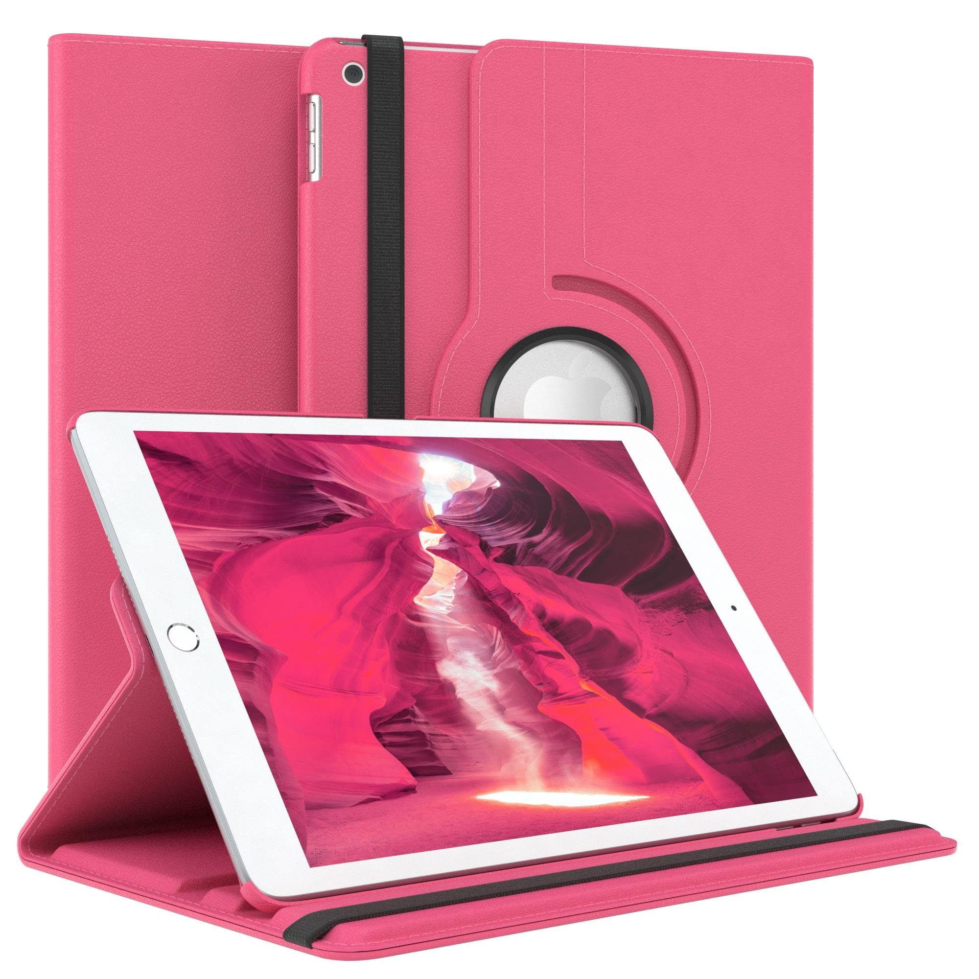 EAZY CASE Tablet-Hülle Rotation Case für Apple iPad 7./8./9. Gen. 10,2 Zoll, Klapphülle zum Aufstellen Rundum Hülle Book Tablet Slim Klappcase Pink