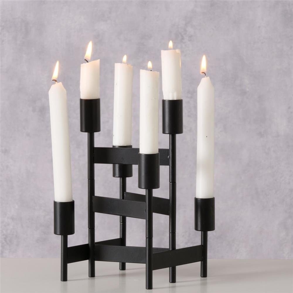 Schwarz BOLTZE Kerzenständer cm 55 eleganter Kalika, Kerzenleuchter