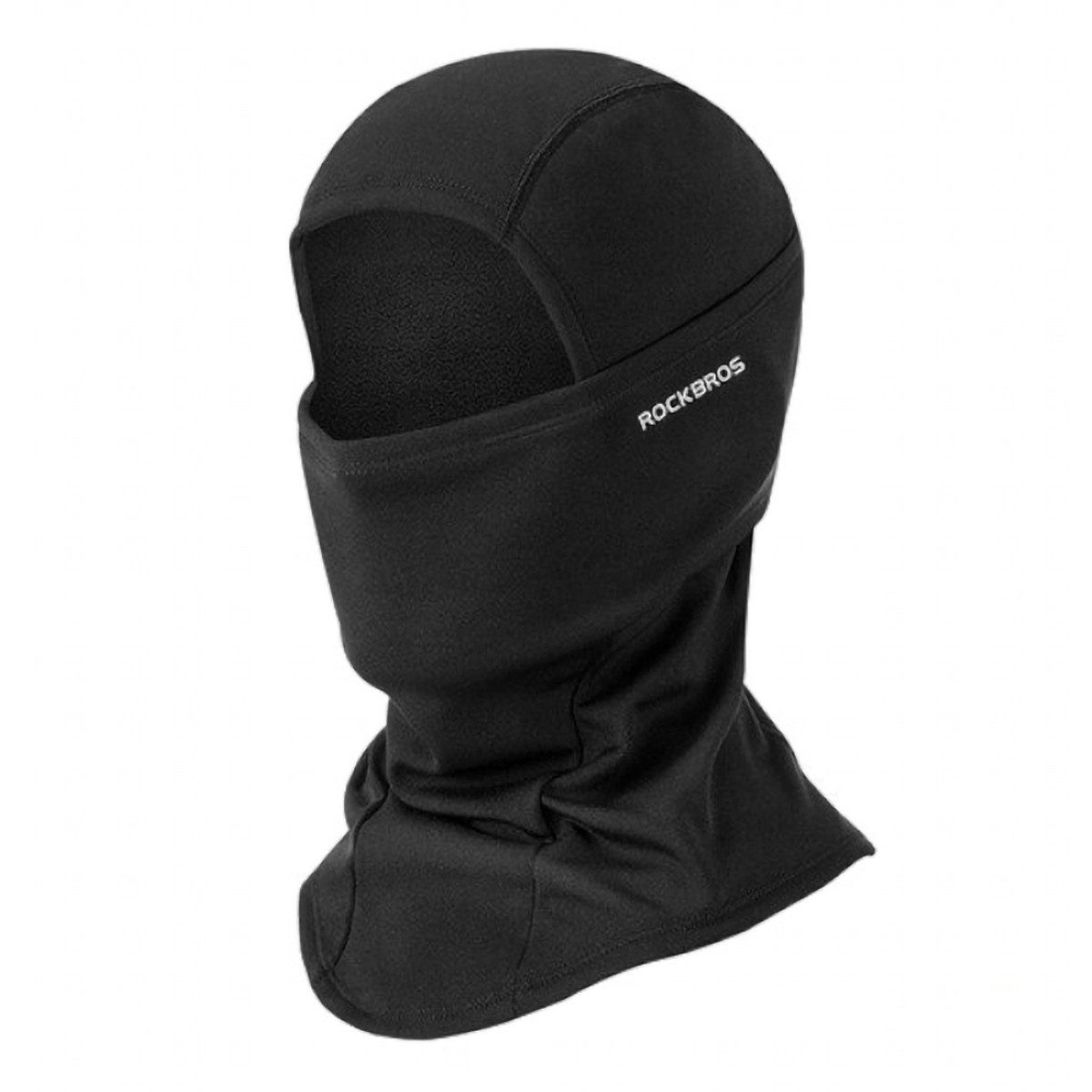 ROCKBROS Sturmhaube LF7345BK Mikrofleece warm, atmungsaktiv, elastisch, reflektierendes Logo