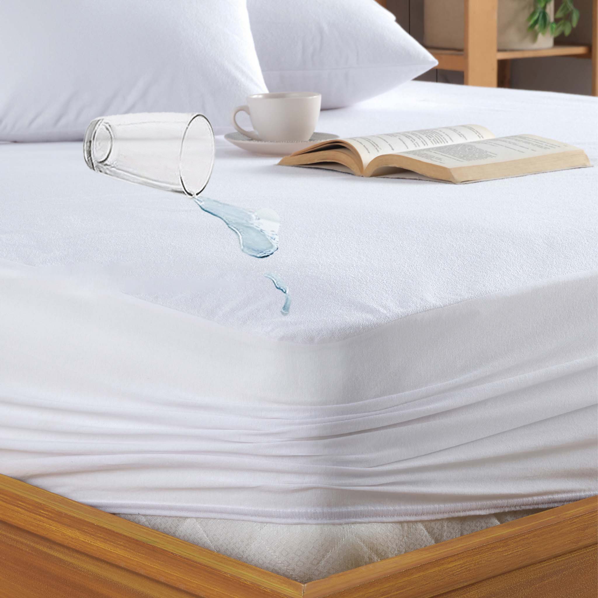 Matratzenschoner Matratzenschoner Flüssigkeitsbeständig Weiß Fitted Nordic Schiller, Matratzenschutzbezug, Matratzenschonauflage, Matratzentopper – Bild 4 von 5