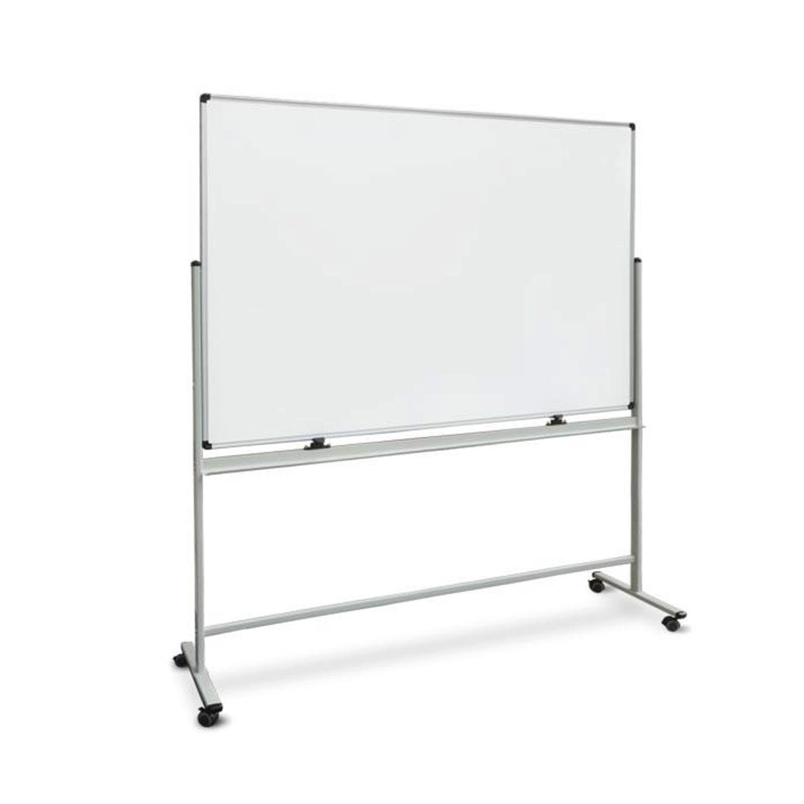 Master of Boards Wandtafel mobil Stanford PRO – doppelseitig, magnetisch & kratzfest, mit Rollen, mit Ablage, drehbare Wandtafel in 5 Größen, 120 cm x 220 cm