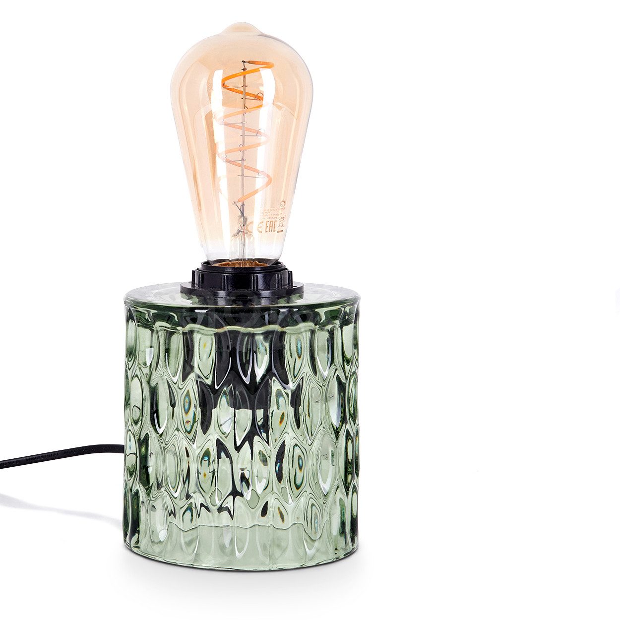 hofstein Tischleuchte Tischlampe aus Glas/Metall in günstig online kaufen