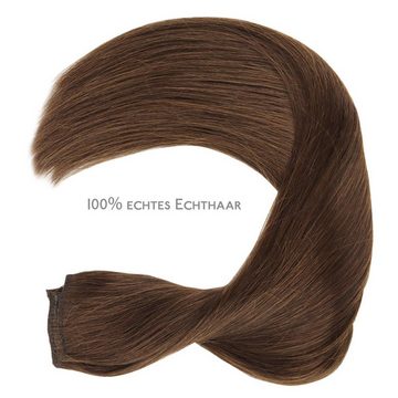 Wennalife Echthaar-Extension 100 % Echthaarverlängerungen, Halo-Haare, schokoladenbraun