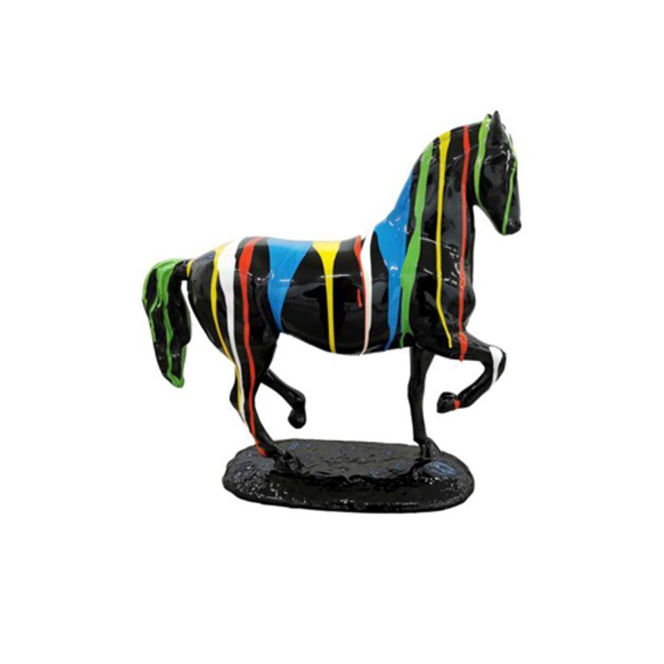 JVmoebel Dekofigur Pferd figur abstrakte figuren statuen moderne bunt bemalt neu