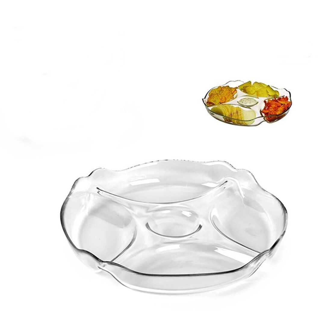Pasabahce Snackschale Pasabahace Basic Schale Servierschale Süßigkeitenschale in 4er Einteil, Glas