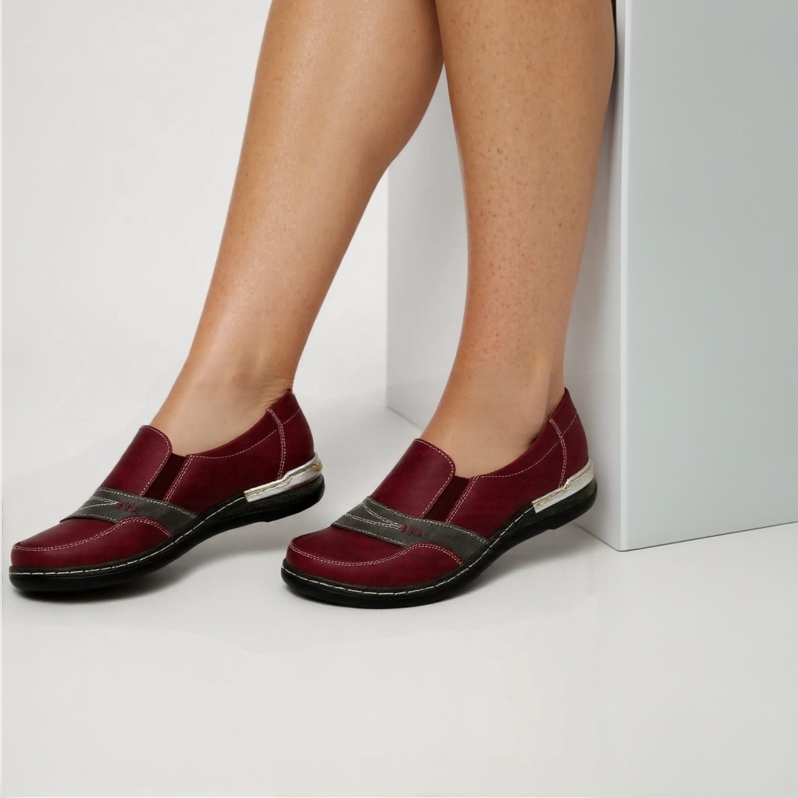 Nowaland Bequeme Damen-Slipper Mokassin Komfortabel, Atmungsaktiv und Alltagstauglich