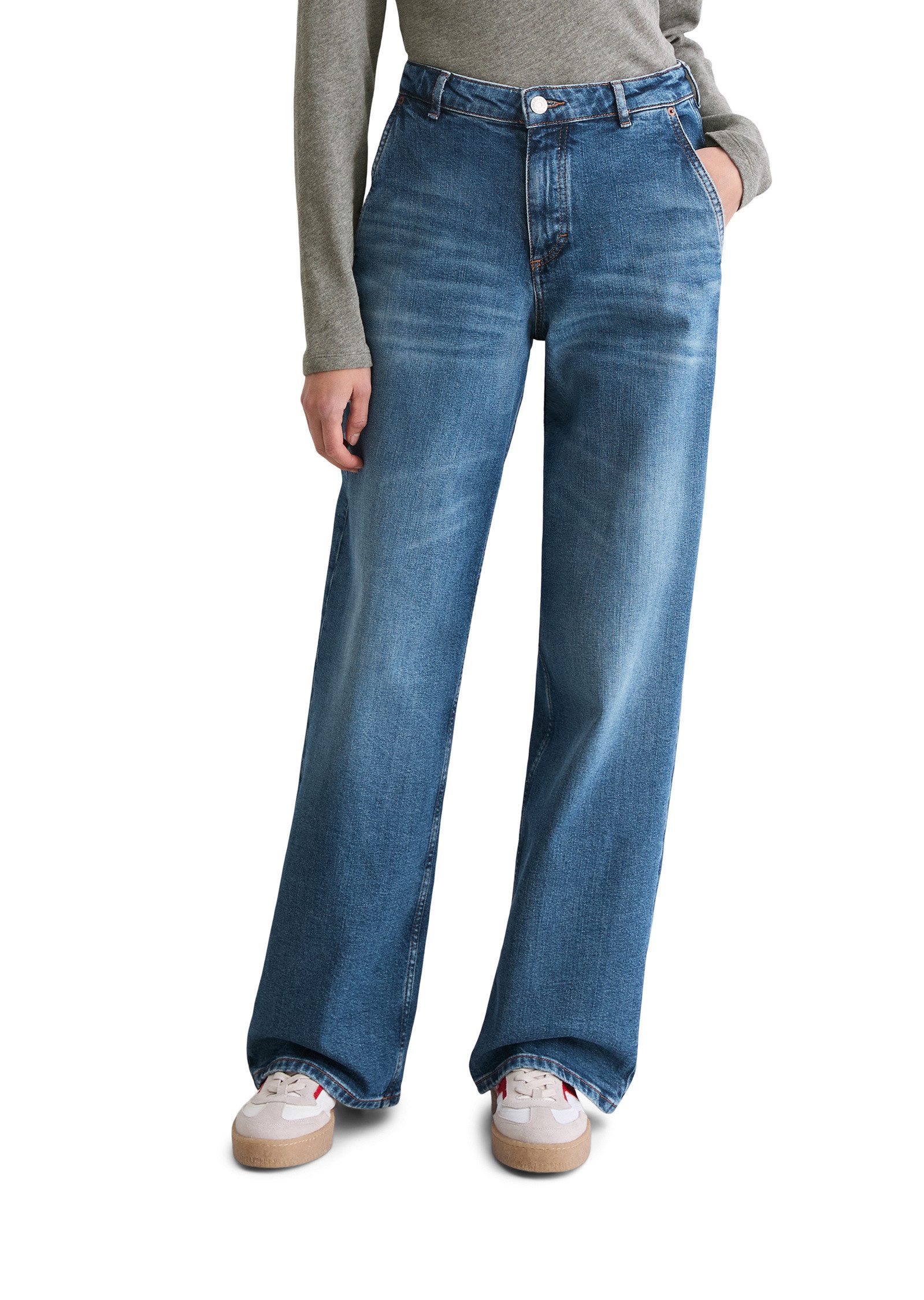 Weite Jeans aus Organic Cotton-Mix