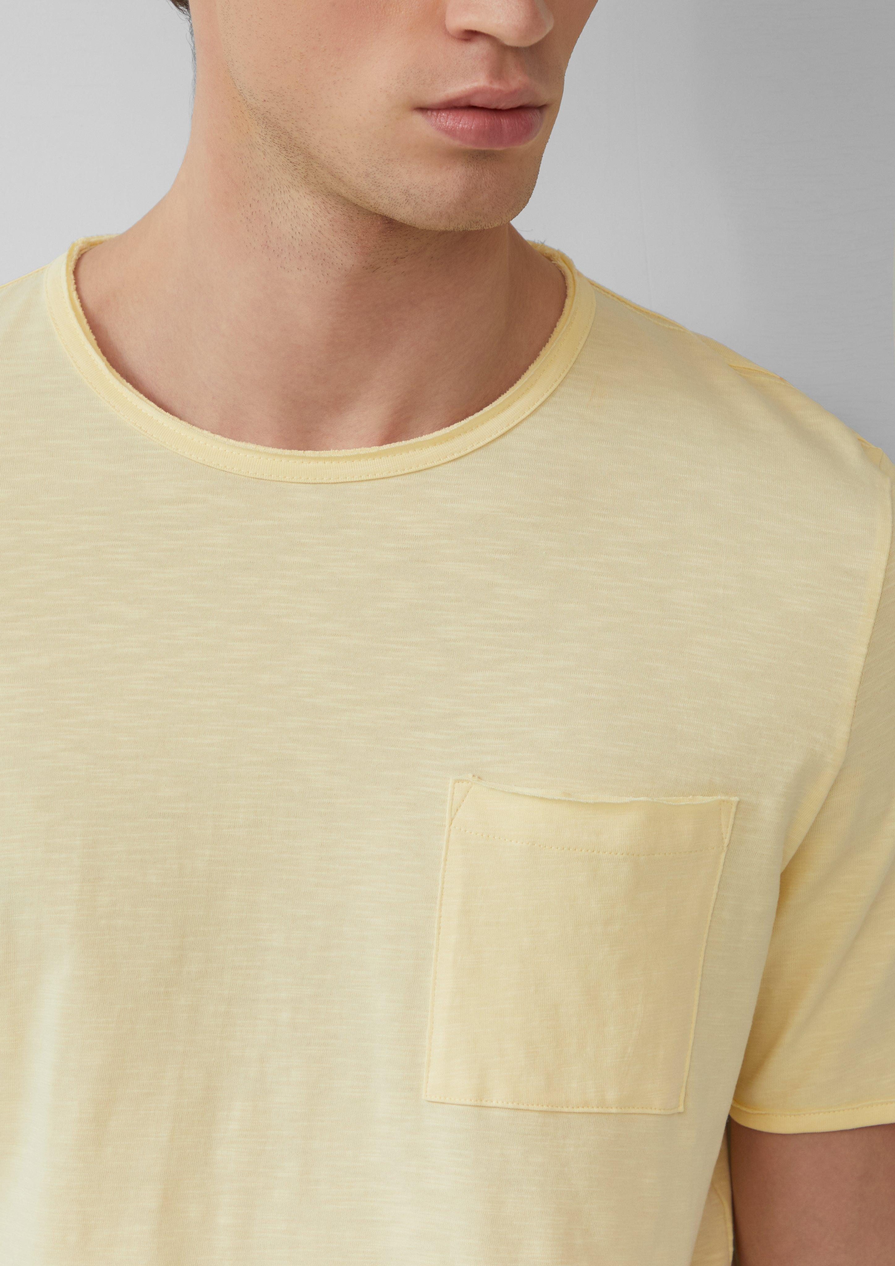 s.Oliver Kurzarmshirt Flammgarn-T-Shirt mit Brusttasche und günstig online kaufen