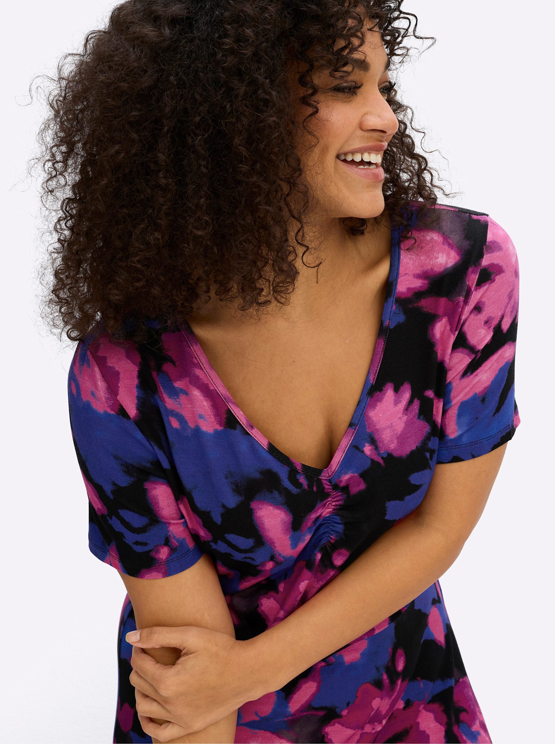 sheego by Joe Browns Jerseykleid Jersey-Kleid Kurzarm – Bild 5 von 5