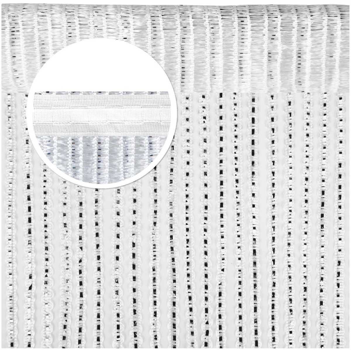 Bestlivings Metallic Fadenvorhang Trennvorhang Gardine 90 cm  x 200 cm Weiß günstig online kaufen