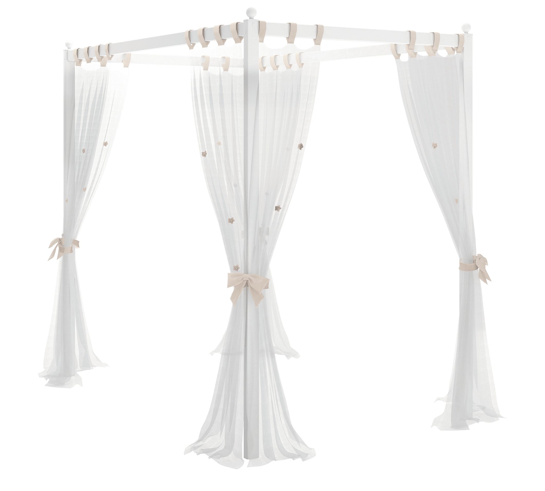 Möbel-Zeit Bettvorhang RUSTIK Vorhang für Himmelbett (8 St) günstig online kaufen