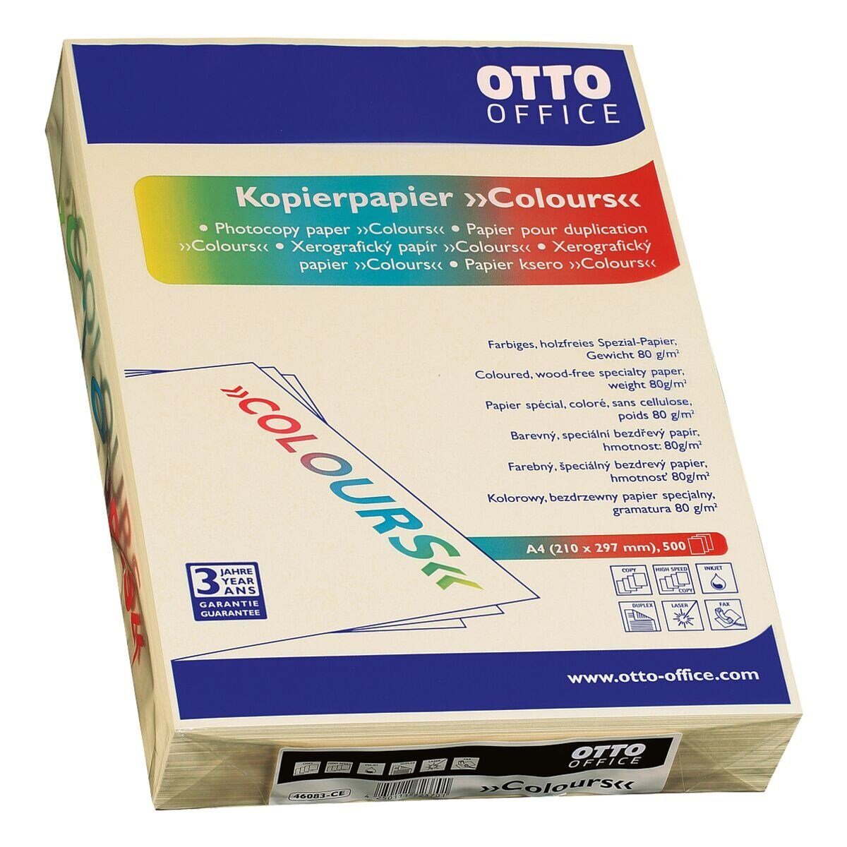 80 COLOURS, und DIN creme A4, Office Format Pastellfarben, Drucker- Kopierpapier Otto Office g/m²