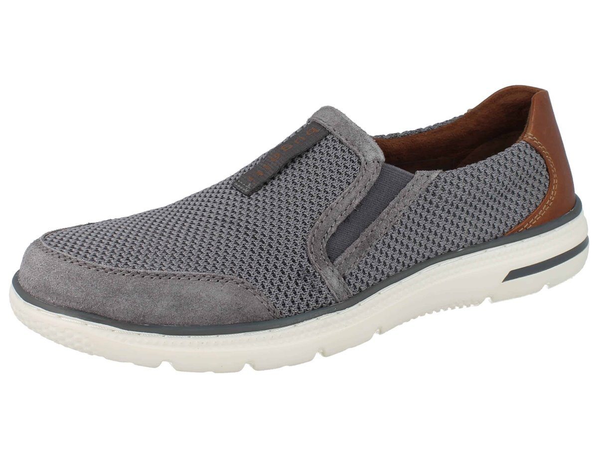 bugatti Herren Slipper, grau Slipper Wechselfußbett