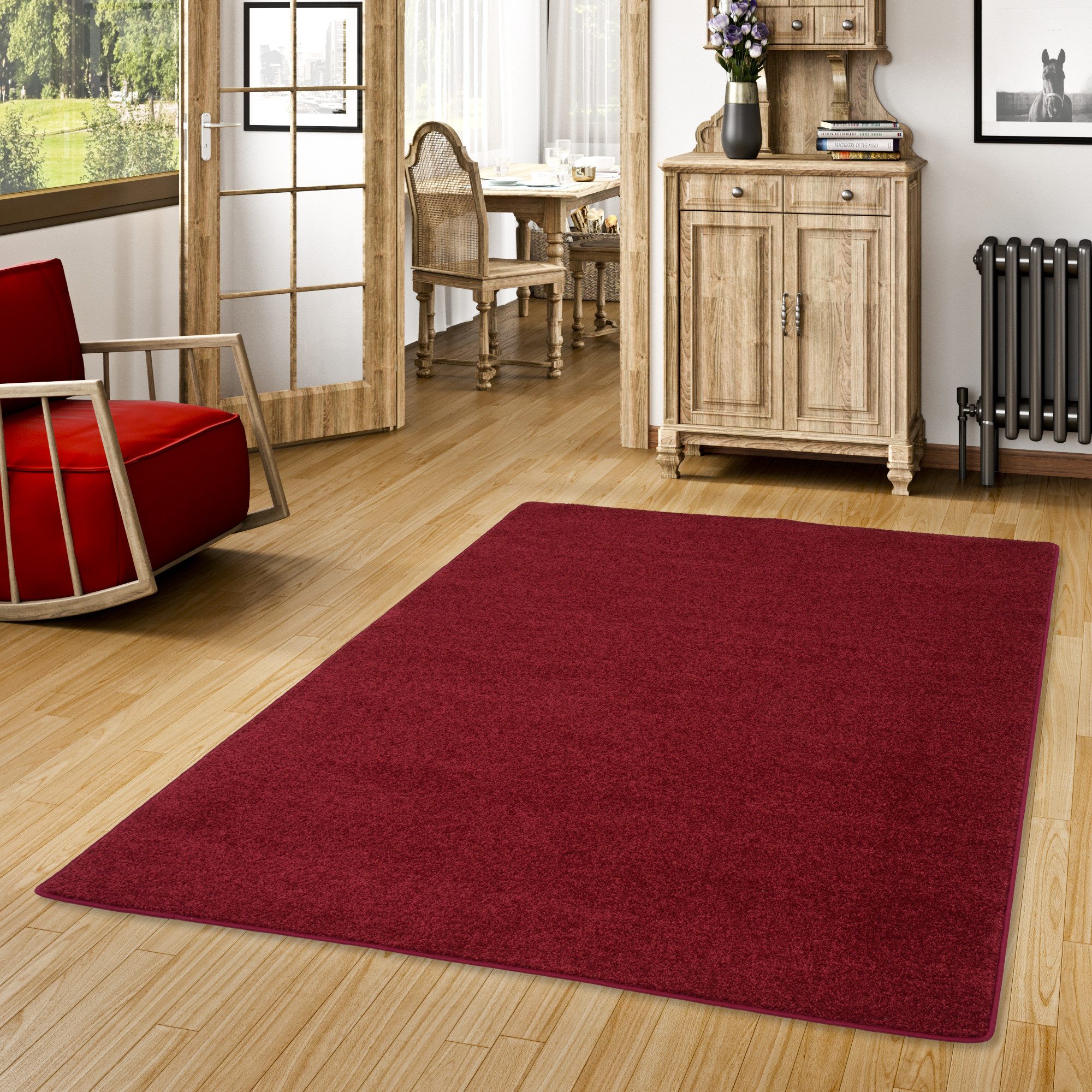 Snapstyle Veloursteppich Hochflor Velours Teppich Mona, Rechteckig, Höhe: 1 günstig online kaufen