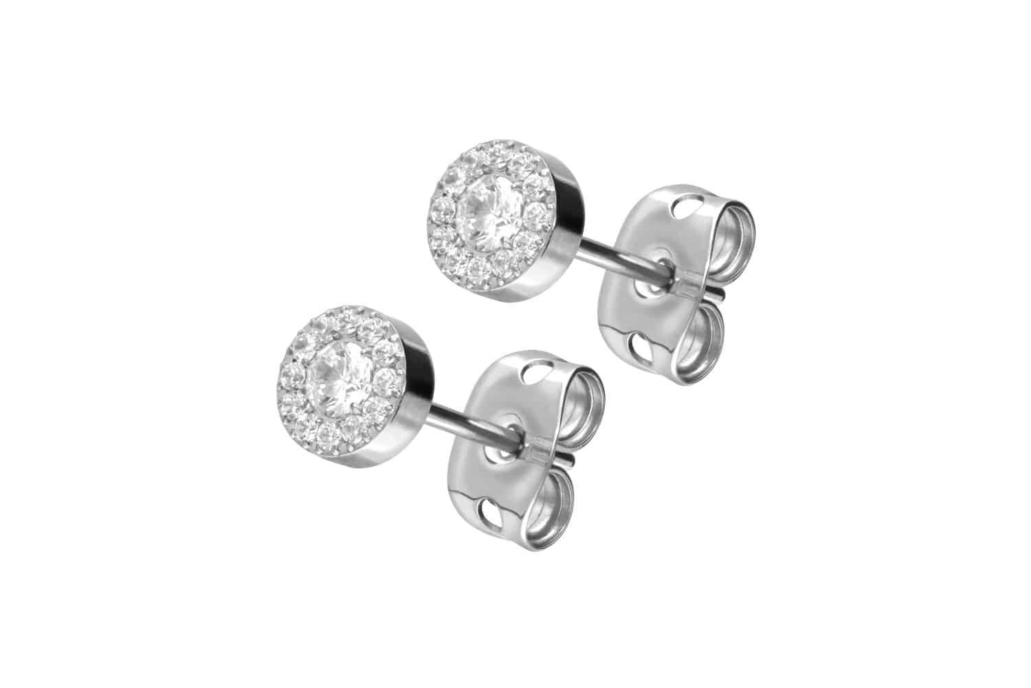 FILANGO Piercing-Set Titan Ohrstecker KRISTALLDISC (Ohrstecker günstig online kaufen