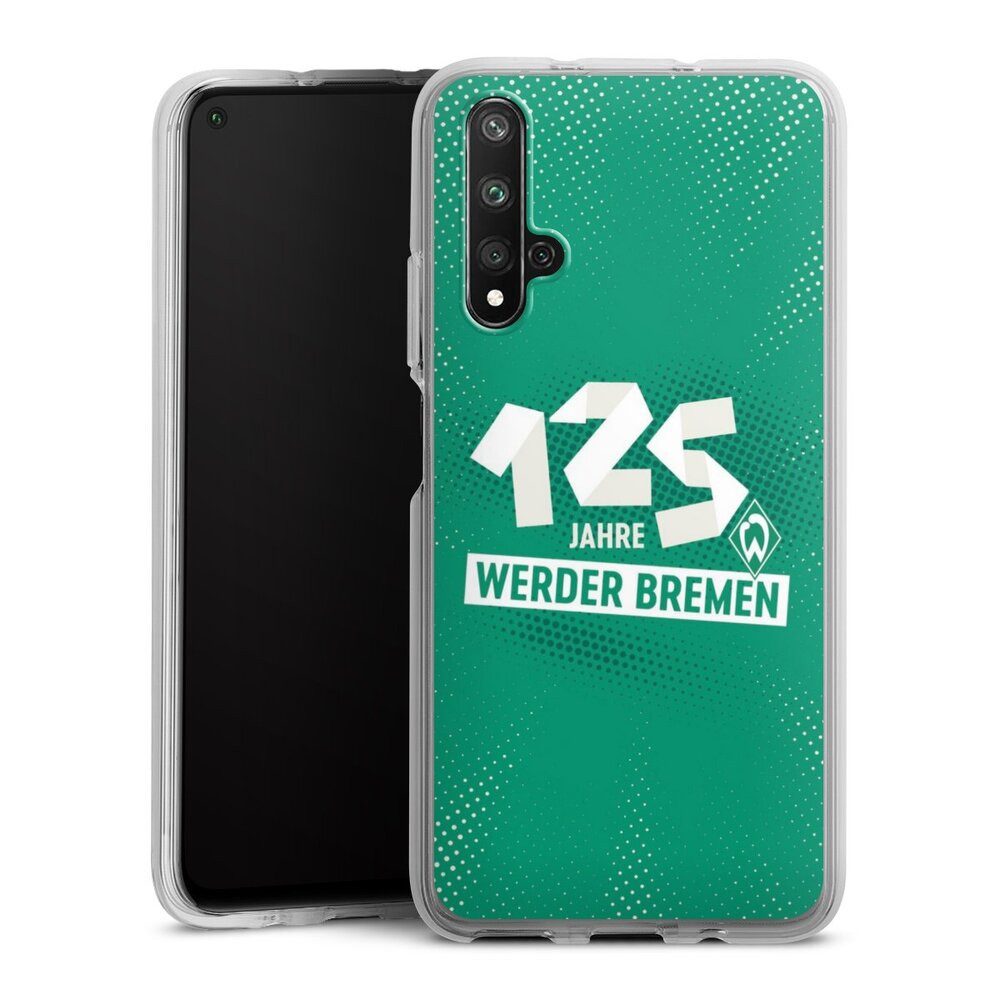 DeinDesign Handyhülle 125 Jahre Werder Bremen Offizielles Lizenzprodukt, Huawei Nova 5T Silikon Hülle Bumper Case Handy Schutzhülle