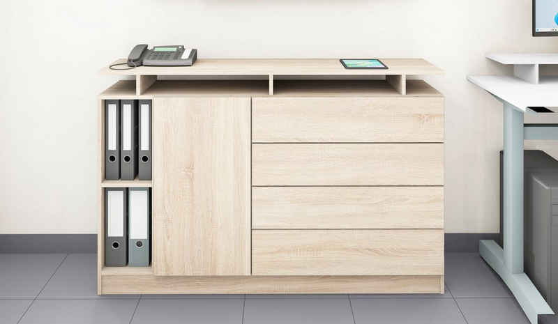 borchardt Möbel Sideboard Wallis, moderne grifflose Optik, Push-to-Open-Funktion