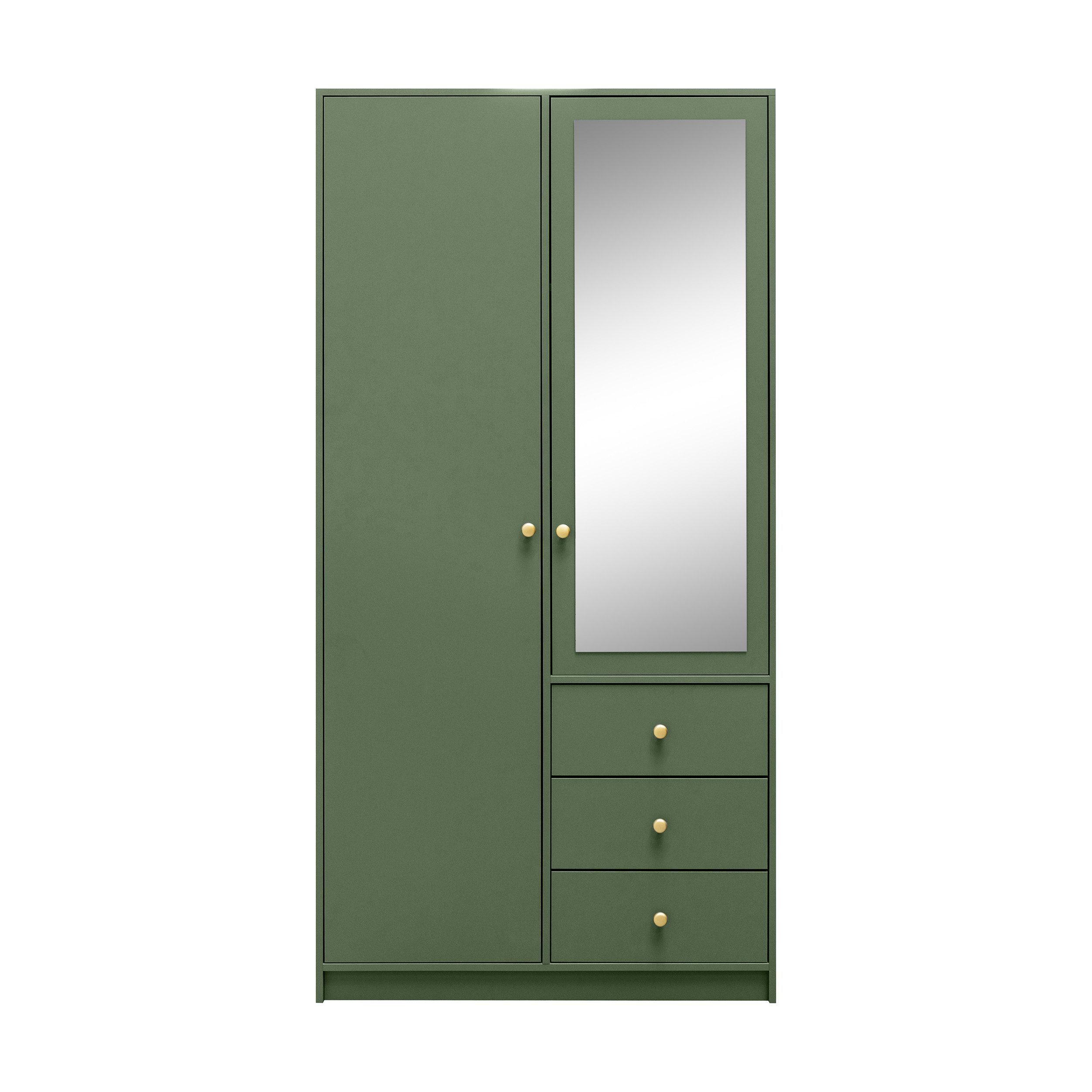 Beautysofa Kleiderschrank SOLEA mit Spiegel und 3 Schubladen (Zur Auswahl: günstig online kaufen