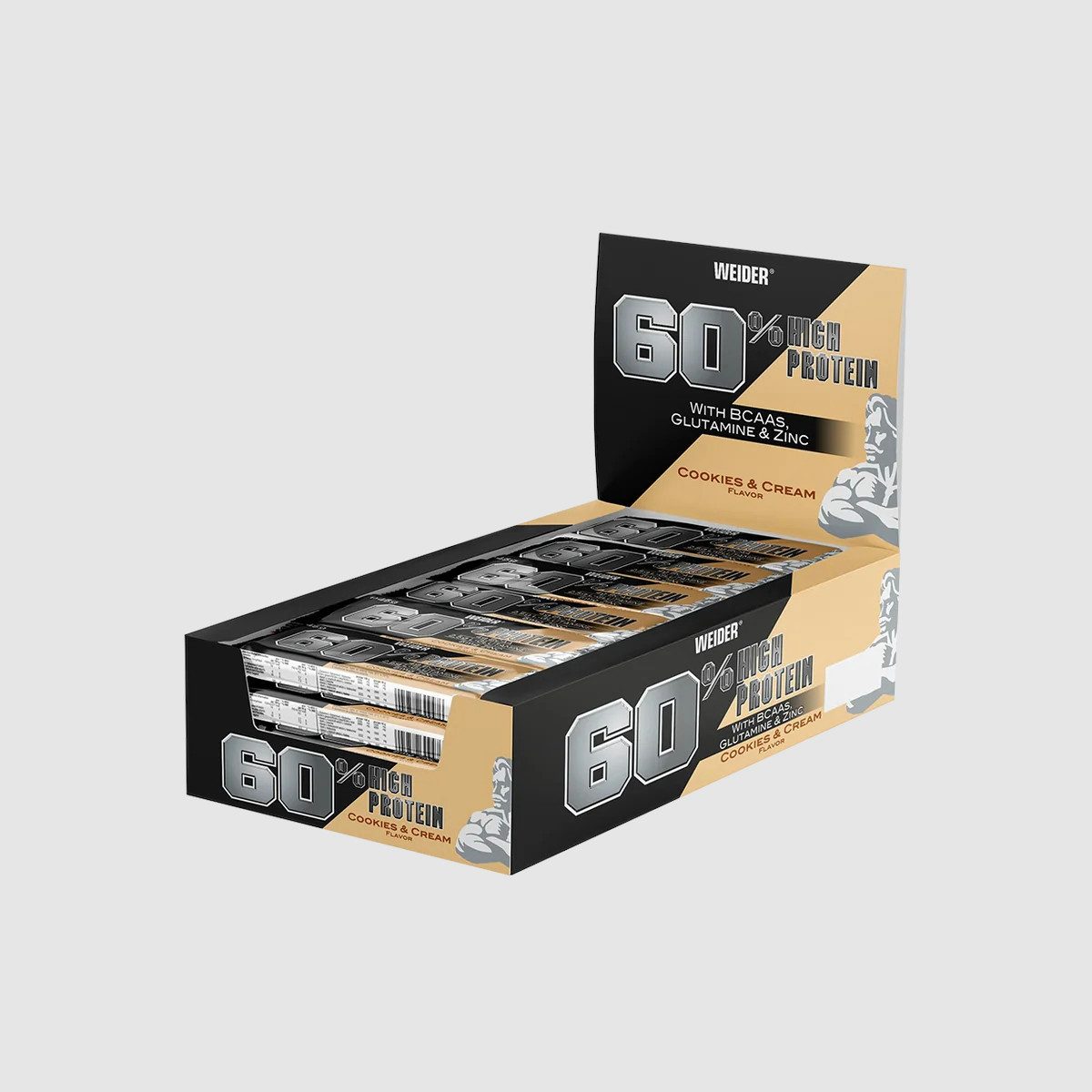 WEIDER® 60% Protein Bar Eiweiss Riegel, Box (24x 45g Riegel) Riegel