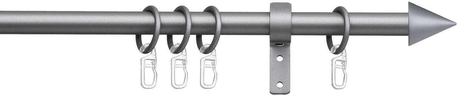 Gardinenstange Gera, indeko, Ø 16 mm, 1-läufig, ausziehbar, verschraubt, Stahl, stufenlos verstellbare Teleskopstange