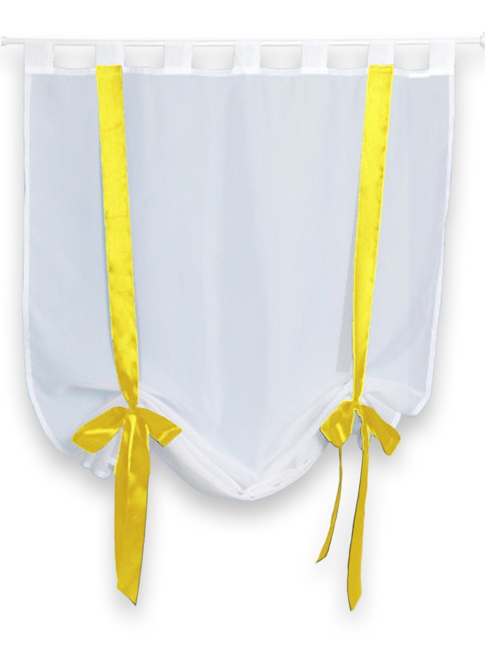 Gardine Raffgardine Voile Raffband Fenstergardine Schlaufenschal Bistrogardine