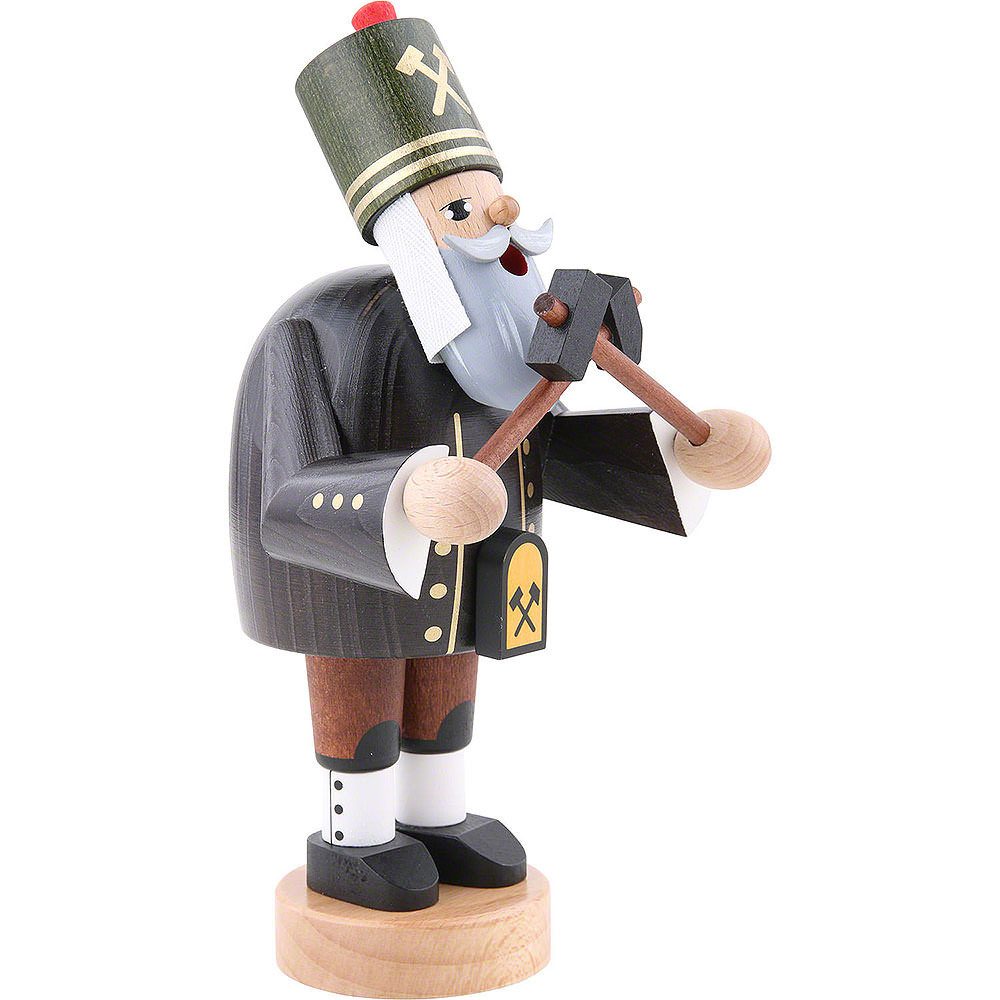KWO Kunstgewerbe Werkstätten Räuchermännchen Bergmann mit Hammer und Schlägel (20cm) Räuchermann von KWO – Bild 2 von 3