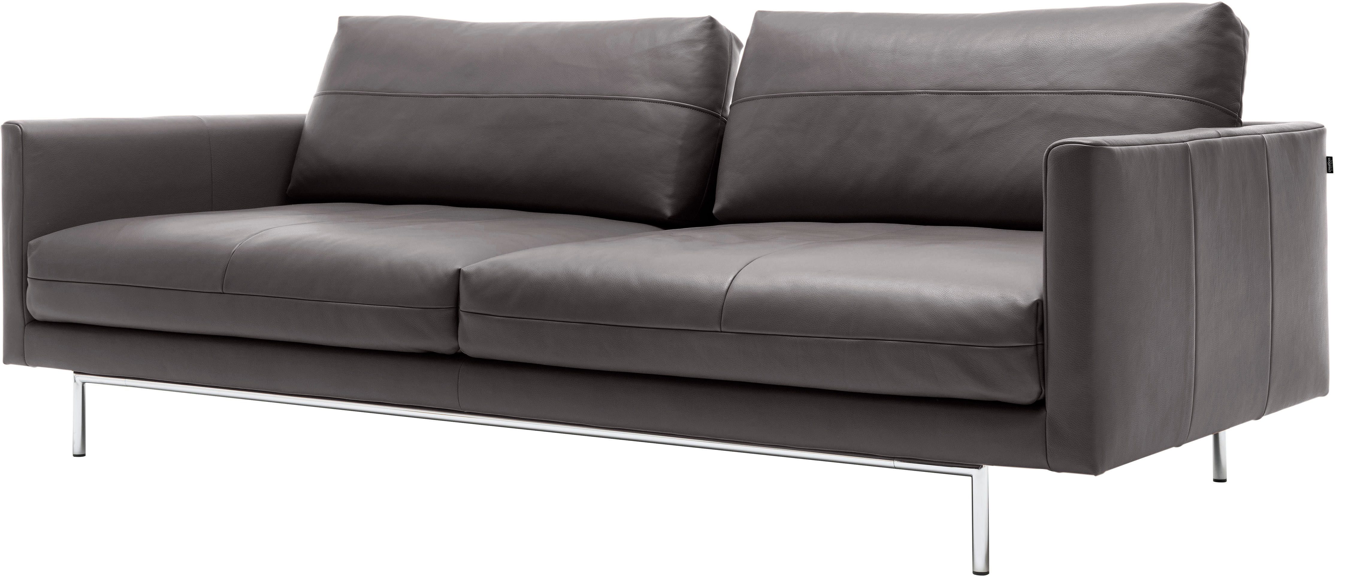 Creation BY ROLF BENZ 3-Sitzer CR.414, Designsofa, edles Sofa, Loungesofa, Ledersofa, klares Design, aus Leder oder Chenille, erstklassiger Sitzkomfort, legere Polsterung