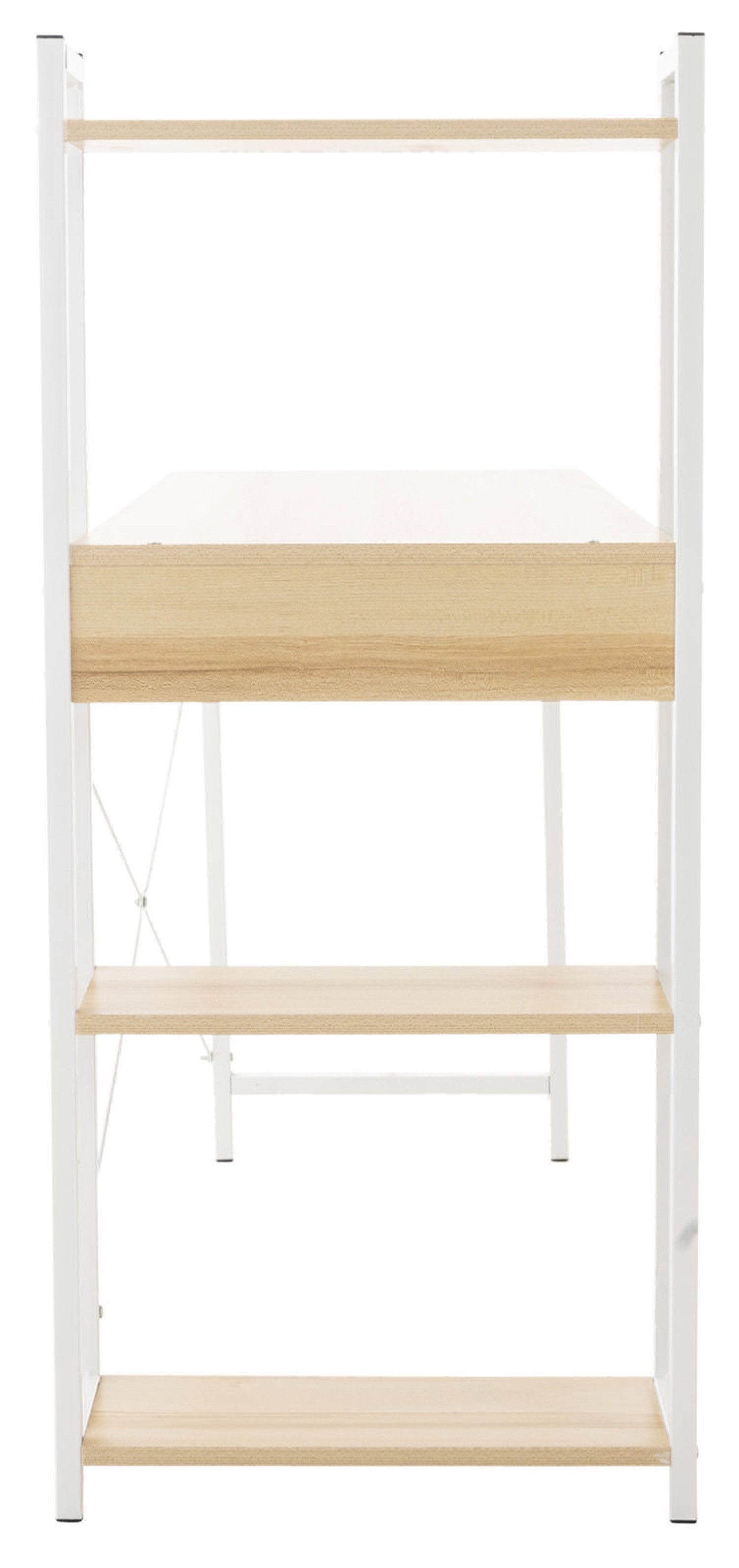 TPFLiving Schreibtisch Poole (Pflegeleicht und langlebig, Moderner Tisch mit praktischer Nutzung in stilvoller Optik), Maße (TxBxH): 44 x 120 x 111cm - Farbe: ahorn
