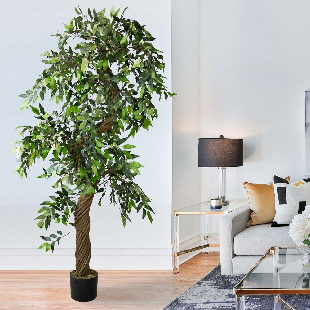 Kunstpflanze Eukalyptusbaum Künstliche Decovego cm Decovego, 165 Kunstbaum Pflanze Eukalyptus