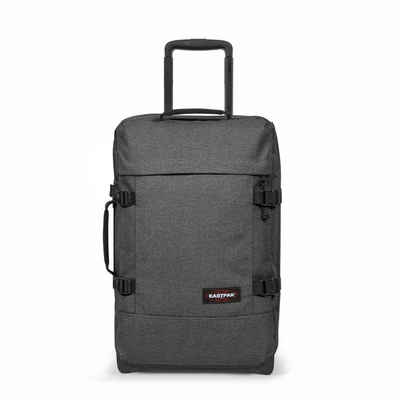 Eastpak Trolley TRANVERZ S, Black Denim / Dunkelgrau, mit Rollensystem, Handgepäck