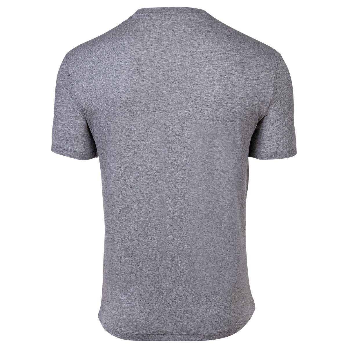 Grau Rundhals, Cotton T-Shirt ARMANI Herren T-Shirt - Logoschriftzug, EXCHANGE