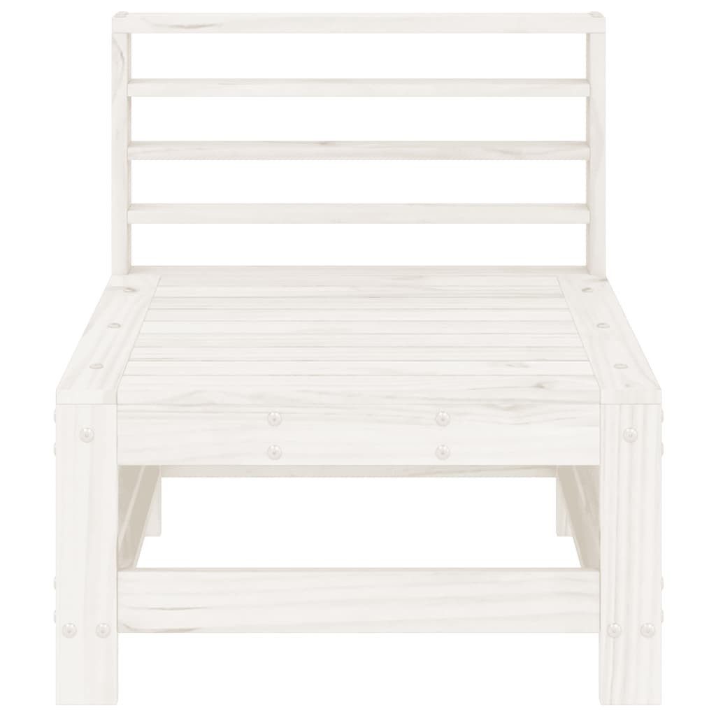 vidaXL Sofaelement Garten-Mittelsofa Weiß Massivholz Kiefer günstig online kaufen