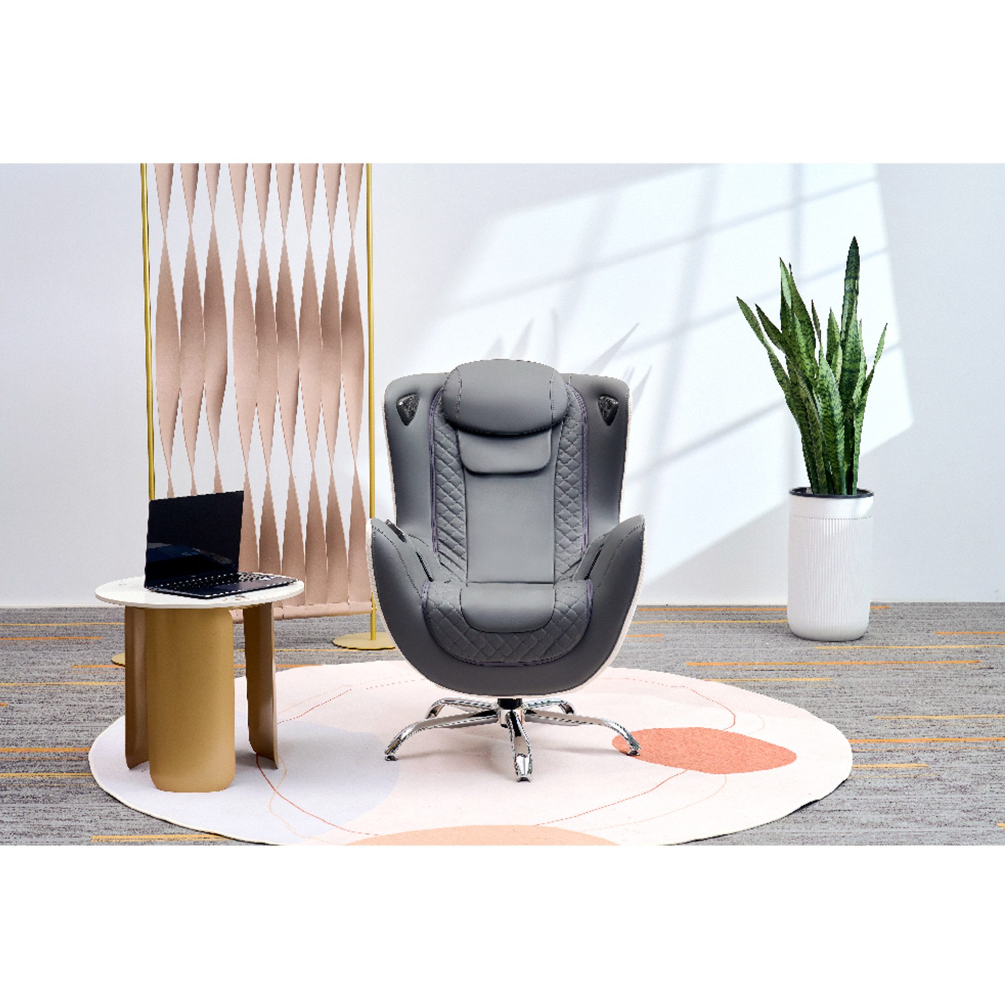 Happy Home Massagesessel Elektro-Massagesessel mit Hocker & Heizfunktion - Wellness für Zuhause