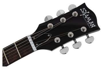 Shaman E-Gitarre DCX-100 - Double Cut-Bauweise - Mahagoni Hals - Macassar-Griffbrett, Tonabnehmer: 2x Humbucker, 3-Wege-Schalter