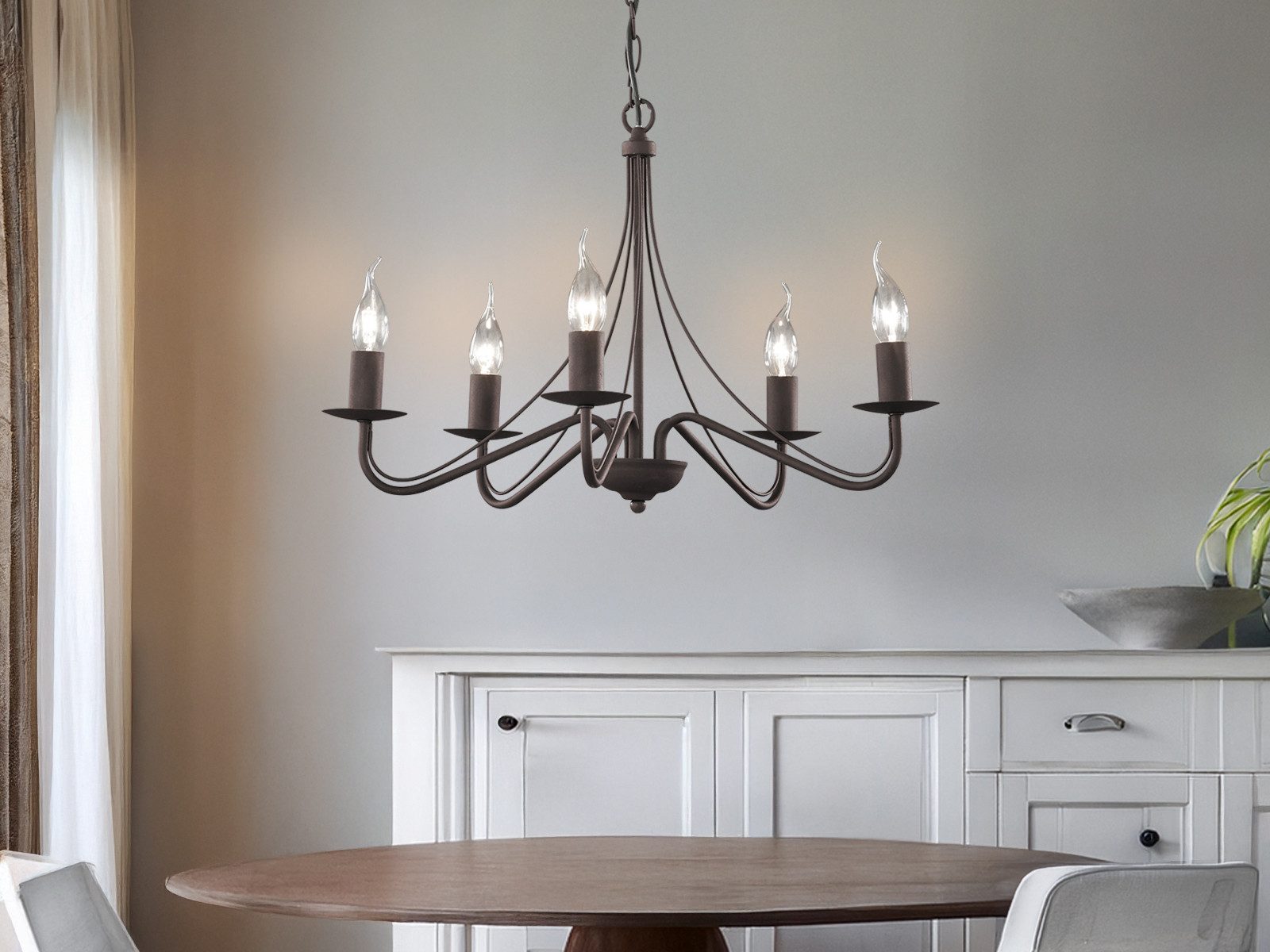 Reality Leuchten LED Kronleuchter, Dimmfunktion, LED wechselbar, Warmweiß, günstig online kaufen