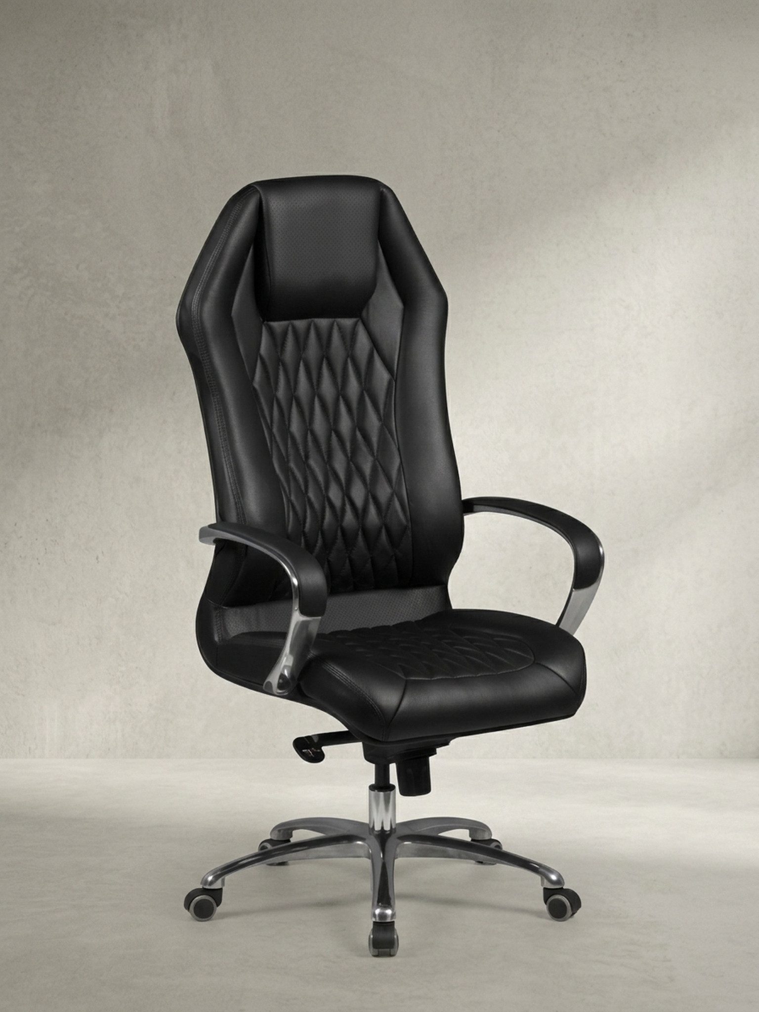 KADIMA DESIGN Chefsessel Premium-Bürostuhl MILANO aus Echtleder: Ergonomisch & stützend (Armlehnen, Wippmechanik, Multiblock-Mechanik)