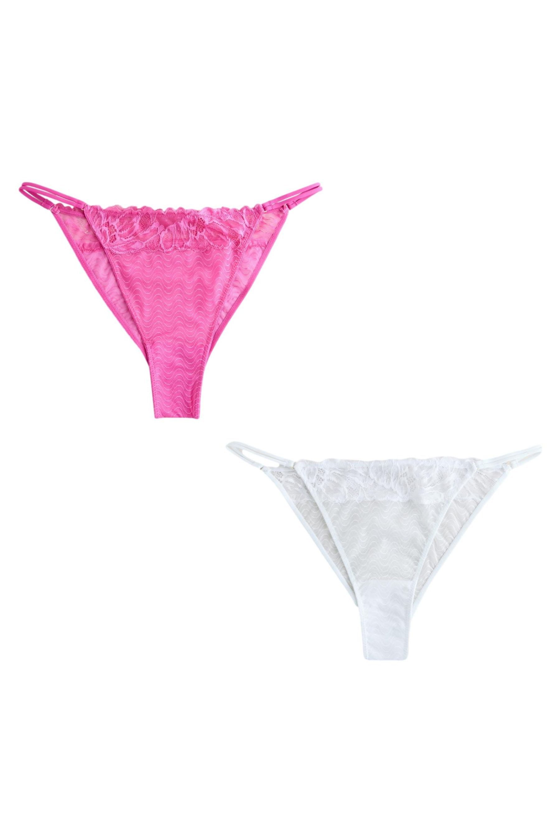 Next Tanga Tangas mit Spitzenbesatz, 2er-Pack (2-St)