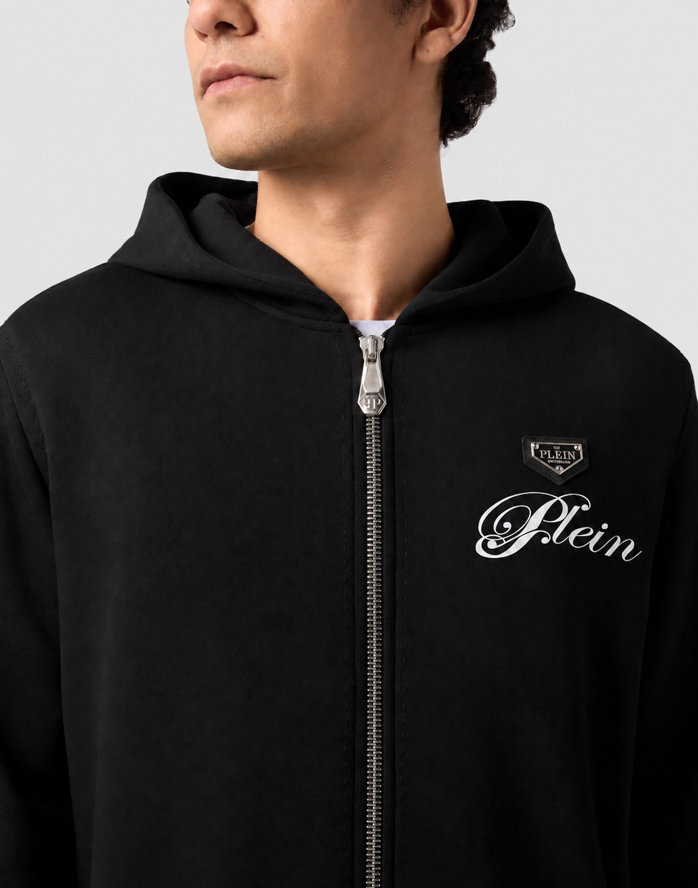 PHILIPP PLEIN Kapuzensweatjacke Teddy Mit Schmucksteinen – Bild 3 von 5