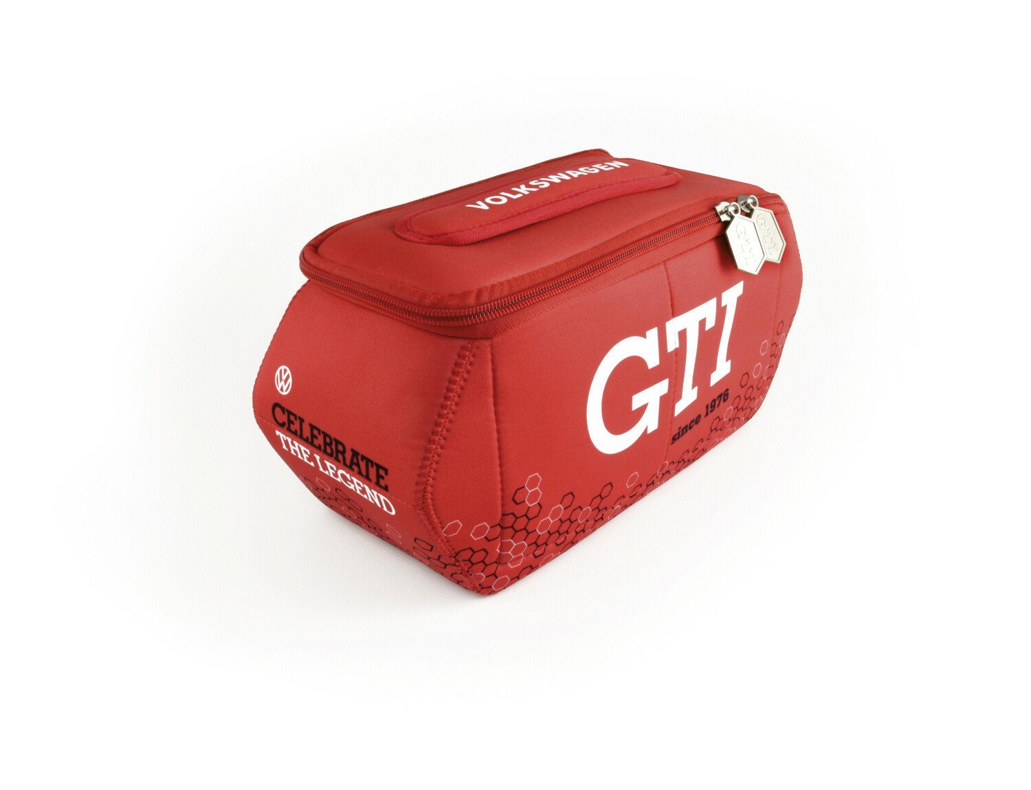 VW Collection by BRISA Kulturbeutel Volkswagen Universaltasche im Golf GTI Design, Kosmetiktasche aus Neopren, 27 x 10,5 x 14cm