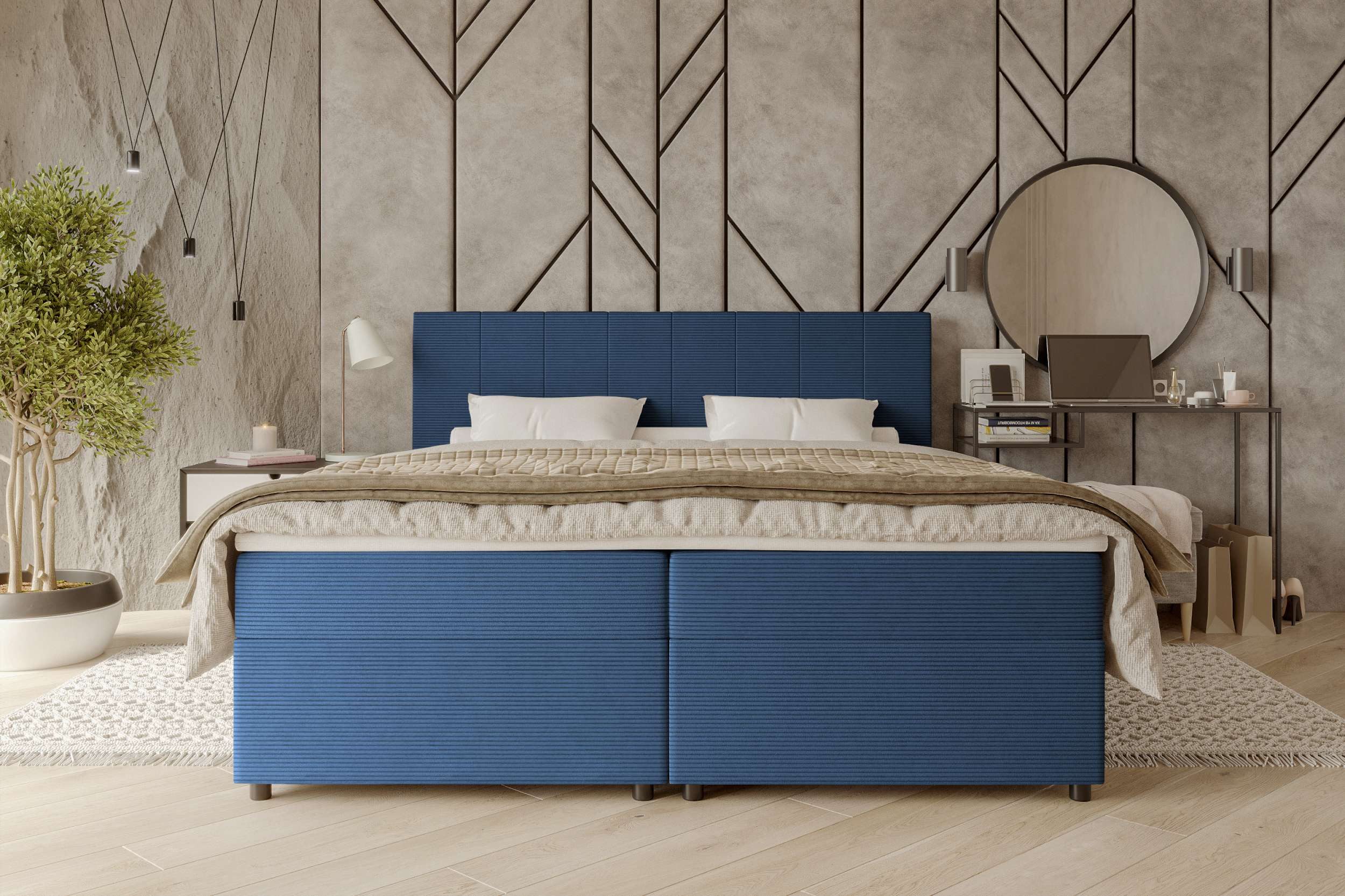 99rooms Boxspringbett Kira (Schlafzimmerbett, Bett), 140/160/180x200 günstig online kaufen