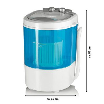 EASYmaxx Wäscheschleuder Waschautomat kompakt, 3 kg, Mini-Waschmaschine 34x34x53cm