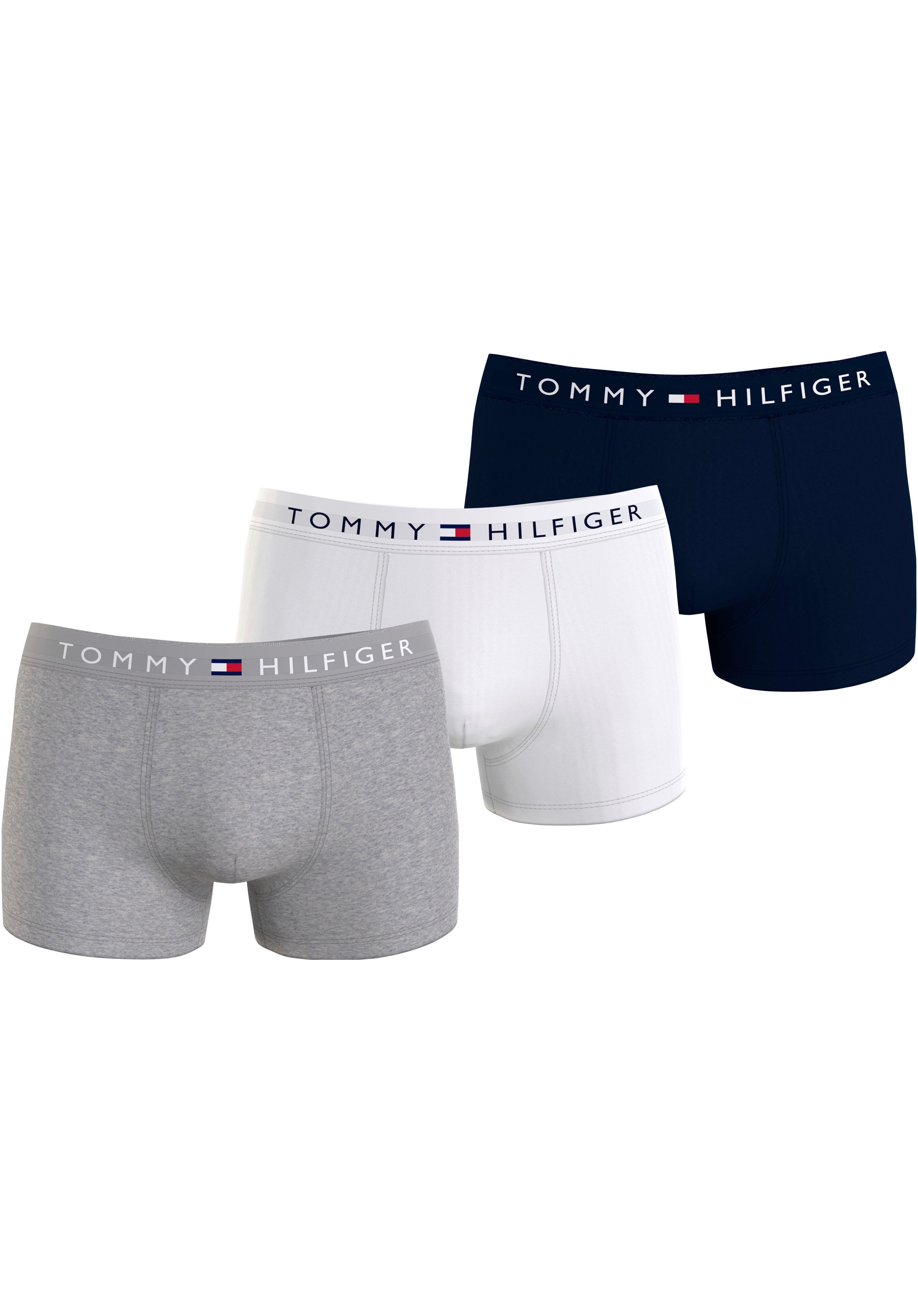 Tommy Hilfiger Underwear Trunk 3P TRUNK WB (Packung, 3-St., 3er) mit Tommy Hilfiger Logo-Elastikbund